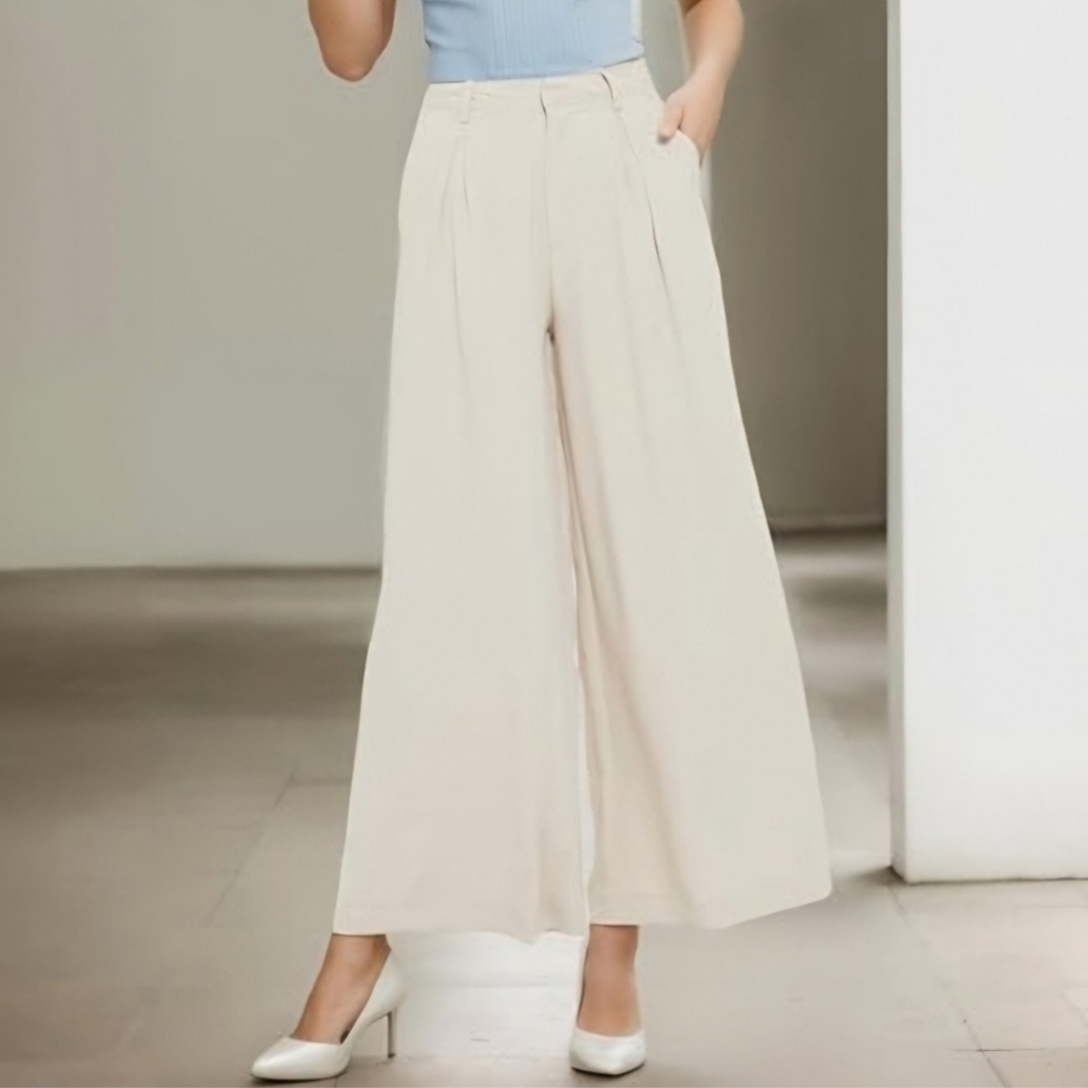 Wide Leg Casual Pants by TRONJORI